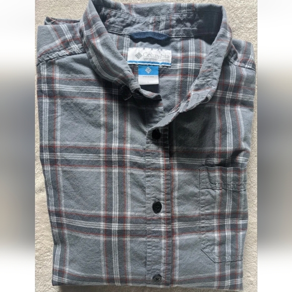 Columbia Men's Shirts Long Sleeve Button Up Plaid Prints Outdoor Size L & LT. - Picture 2 of 12